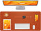 Leather Desk Pad Protector, Non-Slip PU Leather Office Desk Mat, Large Waterproof Keyboard Mat (Orange, 35" x 17")