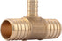 SharkBite Brass Plumbing Fitting Crimp Reducing Tee, 1 Inch x 1 Inch x 1/2 Inch, PEX Pipe, PE-RT, UC415LFA