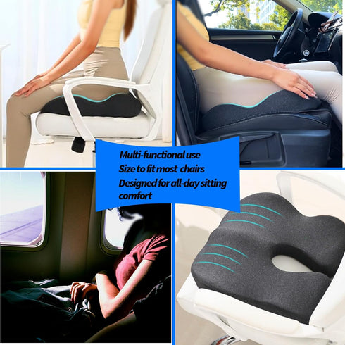 putorex Tailbone Large Seat Cushion High Density Memory Foam Cushion for Cars&Trucks Seat,Office Chairs Seat