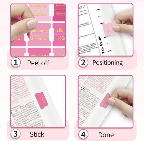 WANGHENG Bible Tabs,Bible Chapter tab,Laminated Bible Tab for Women and Men,for Easy Navigation,Bible Book Index Tabs