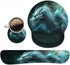 Keyboard Wrist Rest and Mouse Pad Wrist Support Set with Coasters, Ergonomic Gaming Mousepad for Home Office Relief