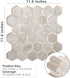STICKGOO Hexagon Peel and Stick Backsplash Tile, Self Adhesive Wall Tiles for Kitchen and Bathroom, Beige Marble Look