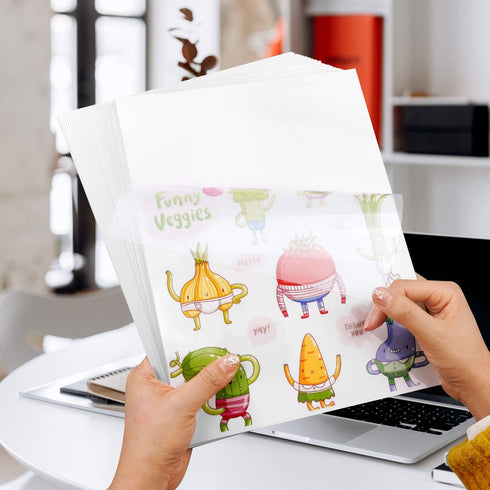 Printable Sticker Paper for Inkjet Printer, 8.5 x 11 Inches, 20 Sheets Waterproof