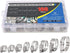 Glarks 100Pcs 8-44mm Range 304 Stainless Steel Worm Gear Hose Clamps Assortment Kit for Plumbing