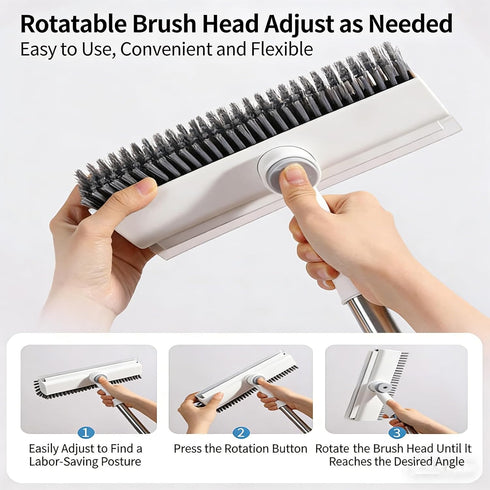Generic 3 1 2026 in Adjustable Scrub Brush, New Floor Scrub Brush with Long Handle Equipped with Hidden Hooks Heavy