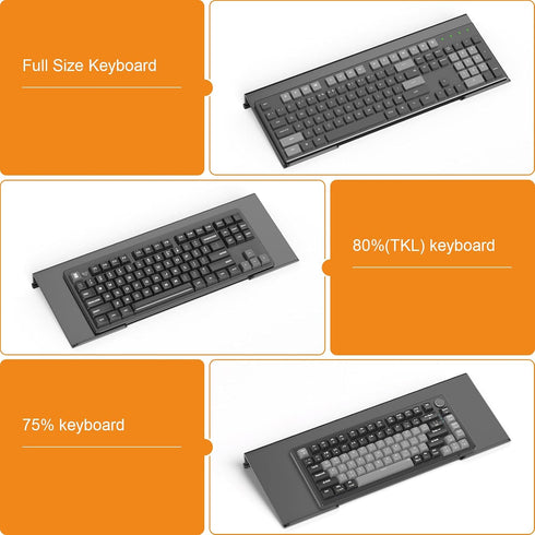 Beego Ergonomic Computer Keyboard Stand - Black Acrylic Keyboard Riser Tilted Keyboard Holder Keyboard Tray with Black