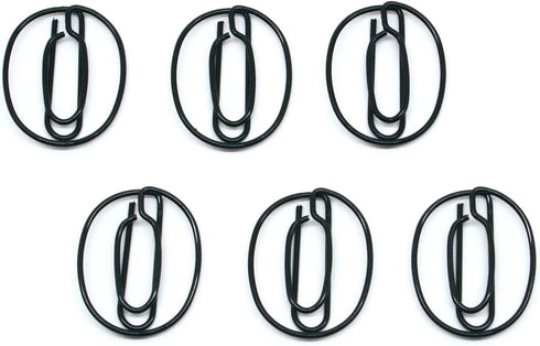 Butler in the Home 100 Count Black Paper Clips for A-Z Alphabet Letters or 0-9 Numbers, Gift Box Included