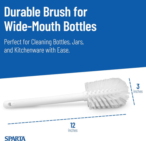Commercial 12 Inches, SPARTA Large Water Bottle Brush Ideal for Wide-Mouth Jars, Bottles and Tumblers, Dishwashing Tool