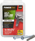 Power Pro Premium Self-Drilling Metal Screws, Zinc Plated Steel, Hex Washer Head, ¼ x 2-½ inches, Box of 22