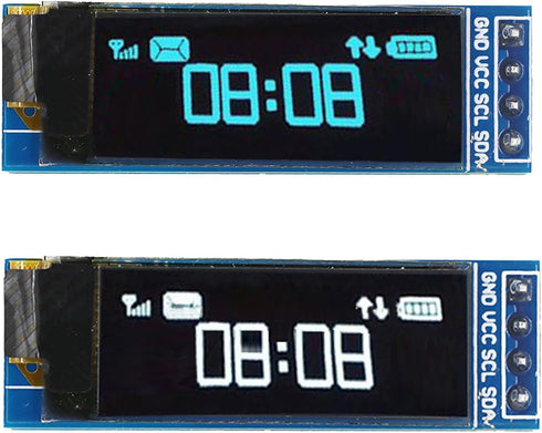 CYRENT 0 91 inch 128x32 communication, 3 3V 5V For OLED module resolution with IIC works with and power supply