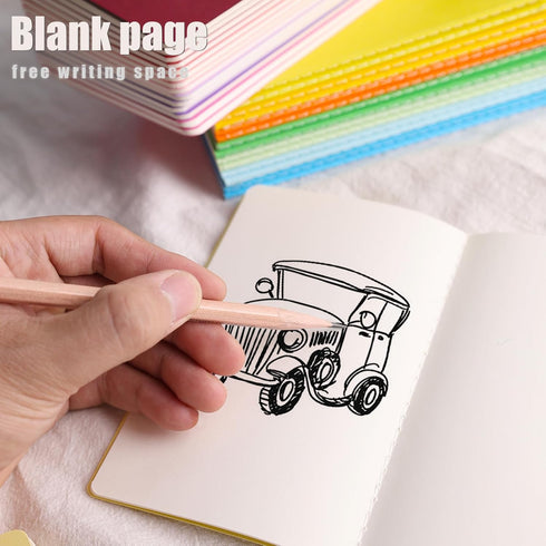 Koogel 32 Pads Mini Blank Notebooks, Small Pocket Notepads 3.5 x 5.5 Inch Memo Notepad Journals for Traveler Kids Students School Office Supplies by Koogel