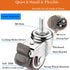 Stem Casters 360 Degree Swivel TPR Wheels - Replacement Industrial Castors for Carts, Furniture, Dolly (1.5 Inch with