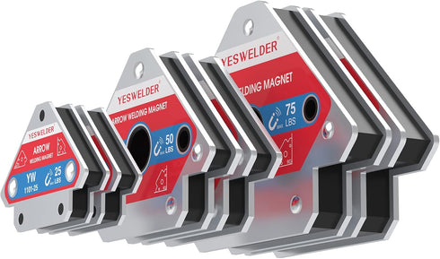 YESWELDER 25 LB & 50LB & 75 LB Welding Magnet 6 Pieces