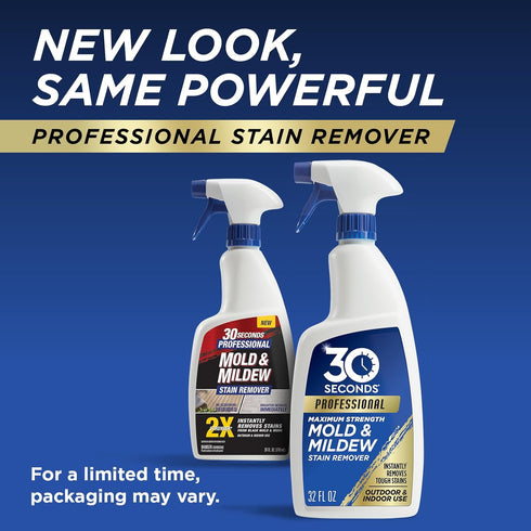 30 32 Oz. (2 PACK) SECONDS Pro Mold and Mildew Stain Remover | Scrub Free | Brighter Results Instantly | Ready To Use |