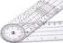Clear Plastic Goniometer Can Rotate 360 Degree 7'' Arms, Quick Angle Protractor Measuring Tool