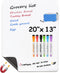 MaxGear Magnetic Dry Erase Whiteboard 20'' x 13'' for Refrigerator, Kitchen Fridge Shopping List with 1 Eraser, 6