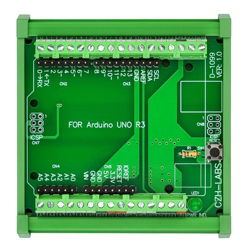 Electronics-Salon DIN Rail Mount Screw Terminal Block Adapter Module for Arduino UNO R3