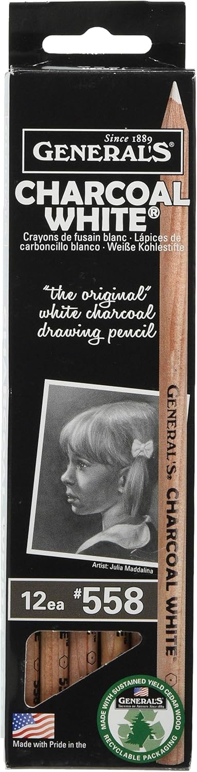General's Charcoal White Pencils