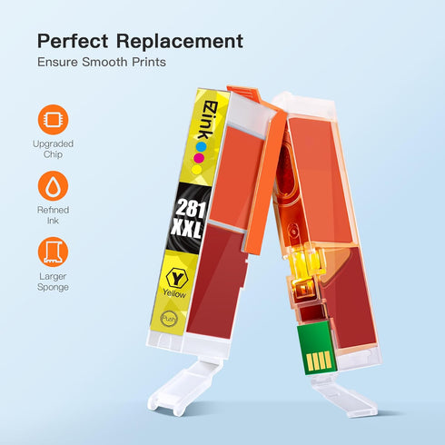 E-Z Ink Compatible Ink Cartridge Replacement for Canon CLI-281XXL 281 XXL for PIXMA TR7520 TR8520 TS6120 TS6220 TS8120
