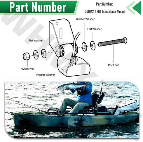 WHMYZHL 740162-1 G2N MHX MXNT Metal Bracket for Si Transom Mounting Hardware - Transducer Mounting Bracket for XNT