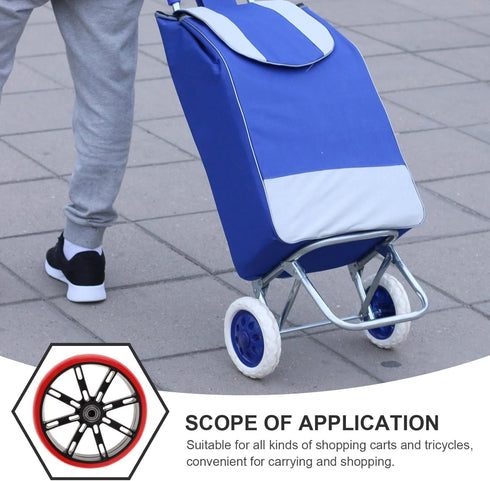 Shopping Cart Caster Wheels Replacement Parts for Grocery Trolleys Easy Installation Quiet Rolling Design Pu Material