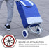 Shopping Cart Caster Wheels Replacement Parts for Grocery Trolleys Easy Installation Quiet Rolling Design Pu Material
