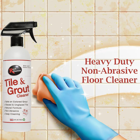 Pack 3 Rock Doctor Natural Tile and Grout Cleaner, Remove Stains Dirt, Oil, and Soap Scum, Heavy Duty Non-Abrasive Tile