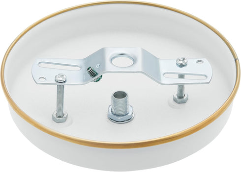 Aspen Creative 21528-21 White,5-1/8 Diameter,11mm Ceiling Canopy Kit with Warm Brass Trim for Chandelier and Pendant