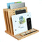 Bamboo Wood Desk Organizer: 3-Tier Non-Slip File Holder, Mail Organizer, Effortless Assembly, Perfect for Desk System