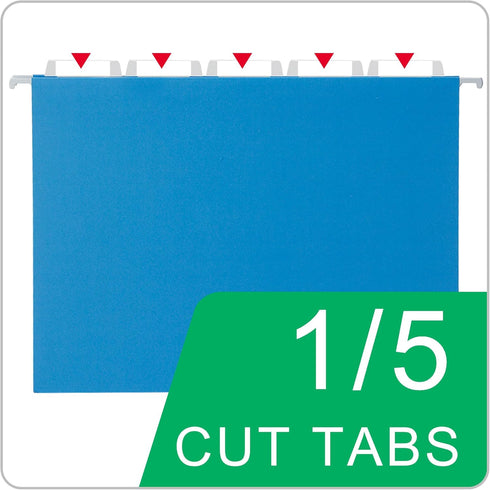 Blue Hanging File Folders, 50 Packs Reinforced Hang Folders for Home and Office Color Coded Organization