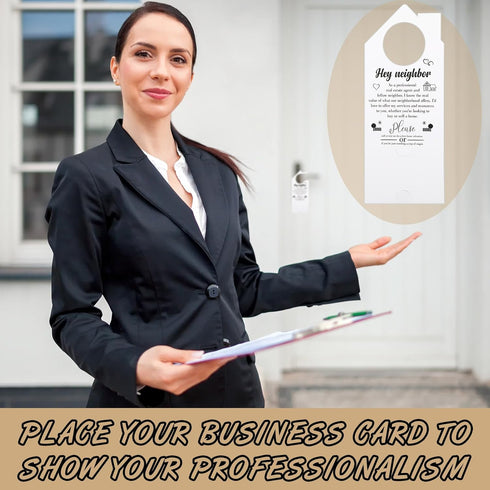 Geyoga 50 Pack Real Estate Agent Door Hangers - Business Card Design for Open House Signs, Home Dorm Office Supplies
