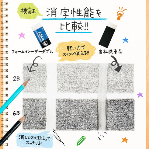 Sakura Crepas Eraser, Foam Eraser, Double 100, 20 Count RFW100-20