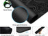 JIALONG Black Topographic Large Gaming Mouse Pad, XXL Mousepad, Big Desk Pad for Keyboard and Mouse, Gaming Accessories