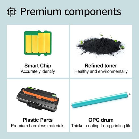 greencycle High Yield Compatible Toner Cartridge for Samsung MLT-D103L (Black, 2-Pack)