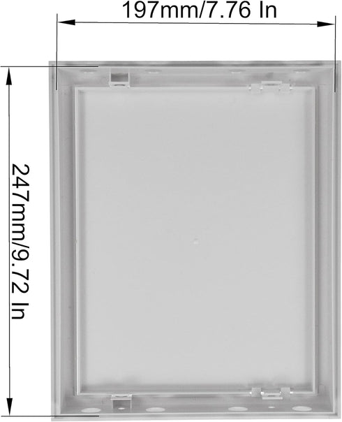 8" x 10" White Plastic Access Panel Door, Plumbing, Electricity, Alarm Wall Access Panel for Drywall