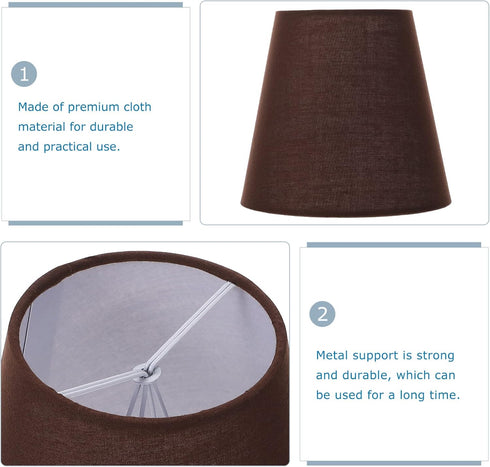 Bulb, Shade-14CM/5.5Inch Kichvoe Mini Small Barrel Lamp Shades Clip On Barrel Fabric Lampshade For Table Lamp And Floor