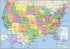 US and World Desk Map (13" x 18" Laminated) for Students and Classroom Use by Lighthouse Geographics