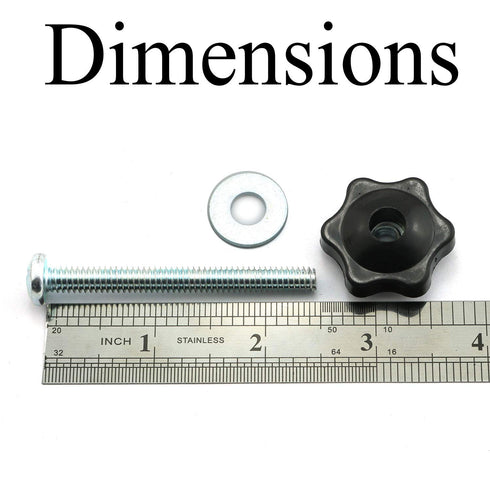 RuiLing 8 Set T-Track Knobs Kit - Hex Head Manual Nut with Full Thread Outer Bolts and Washers for DIY Projects