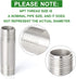 TAISHER 2Pcs Stainless Steel Pipe Fittings, 3/8" NPT Male Threaded, 2" Length