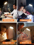 Mubarek Reading Lamp, 400LM 36 LED Reading Light, USB Rechargeable Battery Operated Table Lamp, 5 Levels Brightness