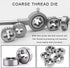 JONMON 8 Pcs Metric Die Set, Screw Die & Adjustable Wrench Holder with M3-M12 Dies for Home DIY, Garage