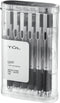 TUL GL1 Retractable Gel Pen, 0.5 mm Needle Point, Gray Barrel, Black Ink, Pack of 12