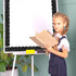Whaline 65.6ft Dot Bulletin Board Borders, White Black Dot Die-Cut Rolled Trim for School Office Decoration