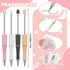 Colarr 24 Sets Plastic Beadable Pens DIY Pens Making Kit Assorted Bead Pens Wood Beads Crystal Spacer Beads Black Ink Ballpoint Pen for Women Students Crafts Office School Gifts (Daisy)