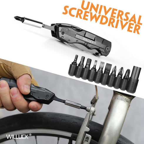 Gifts for Men - Multitool Pocket Knife with Blade, Perfect for Camping, Emergency, and Outdoor Use