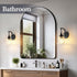 1-Light Kitchen(E26 Black Wall Light,Bathroom Wall Sconce Modern Sconce Light Indoor with Textured Glass