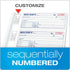 Adams 3-Part 7-5/8" 10-7/8", 100 Sets 4 5 Pack (TC1182-5) Money and Rent Receipt Books, Carbonless, x Bound Wraparound