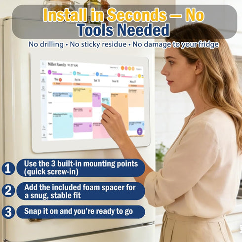 UCEC 15 inch Magnetic Fridge Mount Compatible with Skylight Calendar, Ultra-Strong Neodymium Magnets & Anti-Wobble Foam