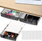 SOUJOY 3 Pack Under Desk Drawer, Self-Adhesive Slide Out Organizer Tray for Hidden Storage in Office, Home, Kitchen