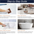 16oz 10pcs 25-30sq.ft Tub and Tile Refinishing Kit, Tub Paint with Tools, Tile Paint Kit Shower Bathtub Paint Water